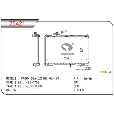 适用于TOYOTA?CROWN DBA-UZS186 06- MT