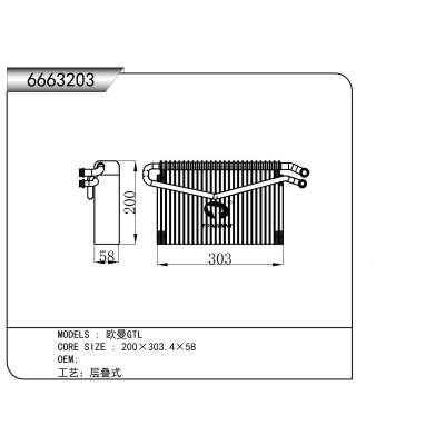 适用于   欧曼GTL  蒸发器